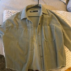 Zara Green Corduroy Jacket